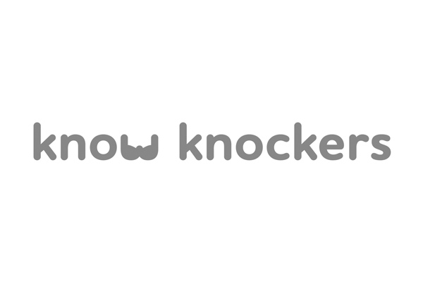 know knockers logo greyscale